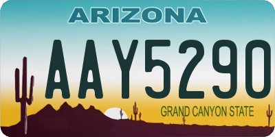 AZ license plate AAY5290