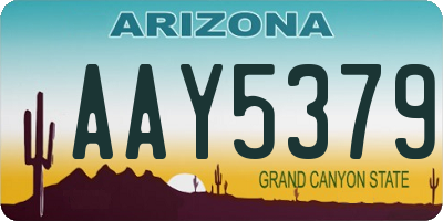 AZ license plate AAY5379