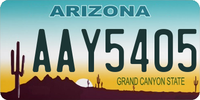 AZ license plate AAY5405