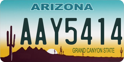 AZ license plate AAY5414