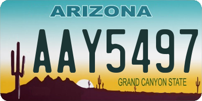 AZ license plate AAY5497