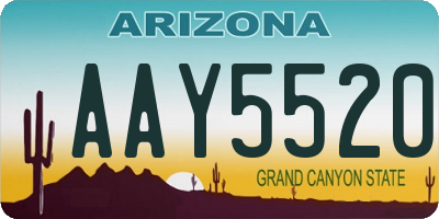 AZ license plate AAY5520