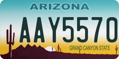 AZ license plate AAY5570