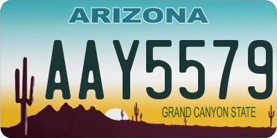 AZ license plate AAY5579