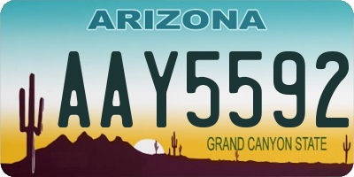 AZ license plate AAY5592