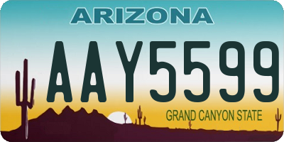 AZ license plate AAY5599