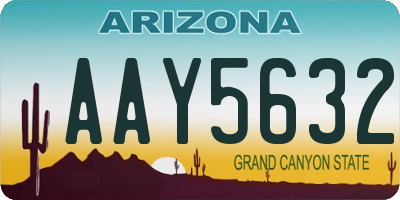 AZ license plate AAY5632