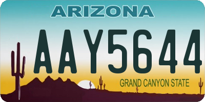 AZ license plate AAY5644