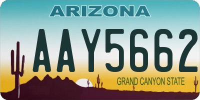 AZ license plate AAY5662