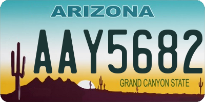 AZ license plate AAY5682