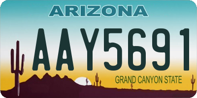 AZ license plate AAY5691
