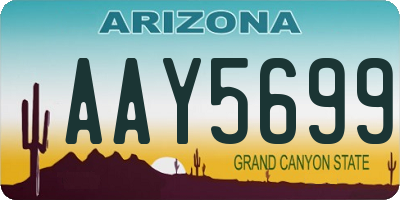 AZ license plate AAY5699