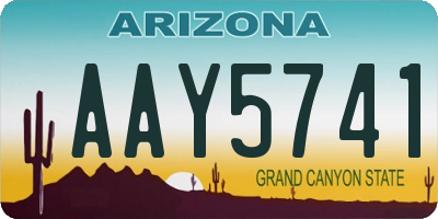 AZ license plate AAY5741