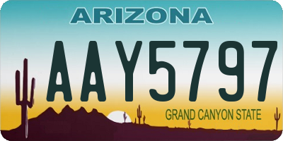 AZ license plate AAY5797
