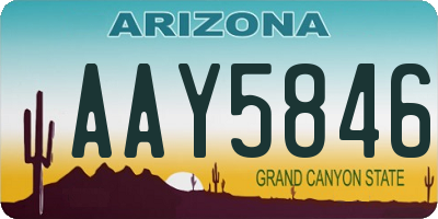 AZ license plate AAY5846