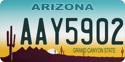 AZ license plate AAY5902