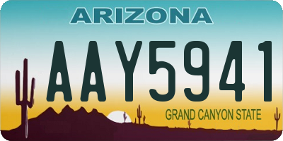 AZ license plate AAY5941