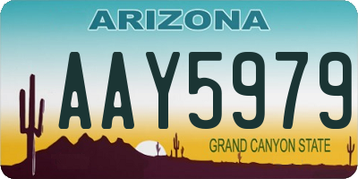 AZ license plate AAY5979