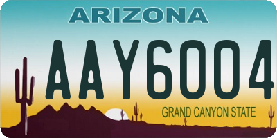 AZ license plate AAY6004
