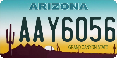 AZ license plate AAY6056