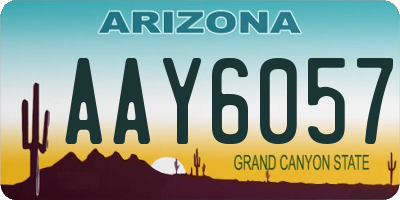 AZ license plate AAY6057