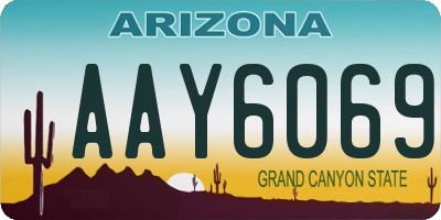AZ license plate AAY6069