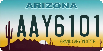 AZ license plate AAY6101