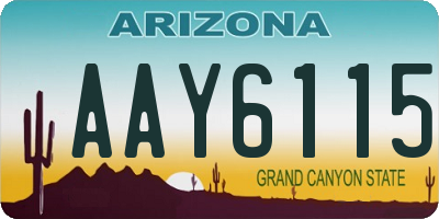 AZ license plate AAY6115