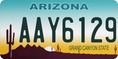 AZ license plate AAY6129
