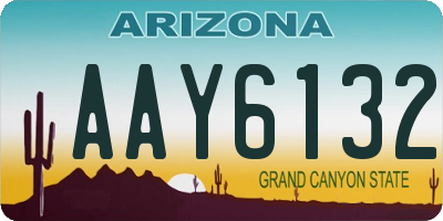 AZ license plate AAY6132