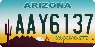 AZ license plate AAY6137