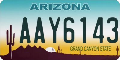 AZ license plate AAY6143