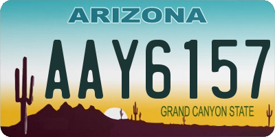 AZ license plate AAY6157