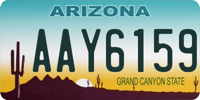 AZ license plate AAY6159