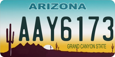 AZ license plate AAY6173