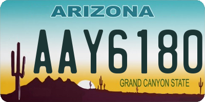 AZ license plate AAY6180
