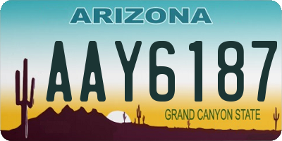 AZ license plate AAY6187