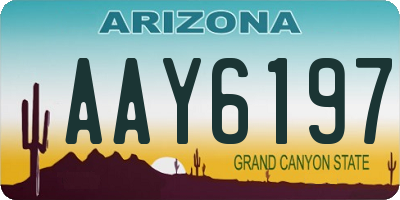 AZ license plate AAY6197