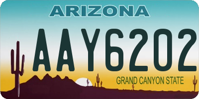 AZ license plate AAY6202