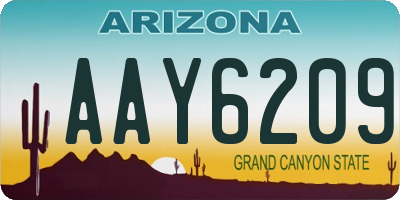 AZ license plate AAY6209
