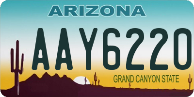 AZ license plate AAY6220