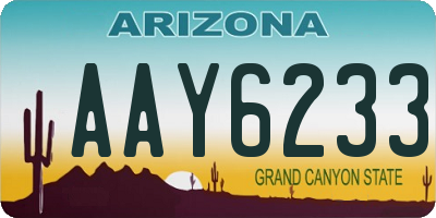 AZ license plate AAY6233