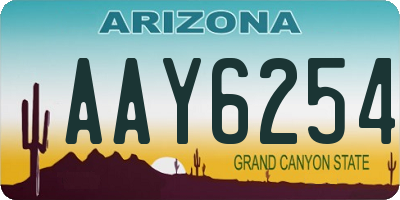 AZ license plate AAY6254