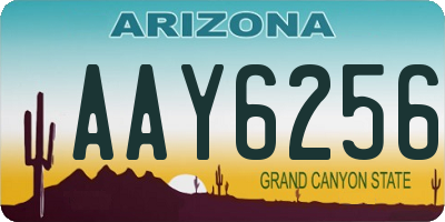 AZ license plate AAY6256