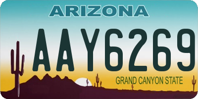 AZ license plate AAY6269