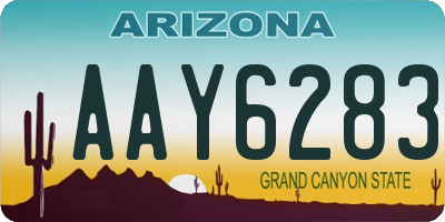 AZ license plate AAY6283