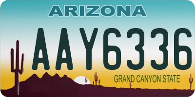 AZ license plate AAY6336