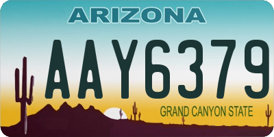 AZ license plate AAY6379