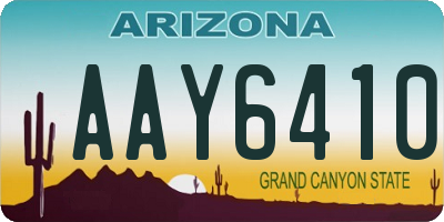 AZ license plate AAY6410