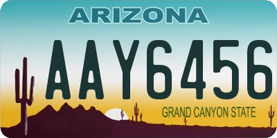 AZ license plate AAY6456